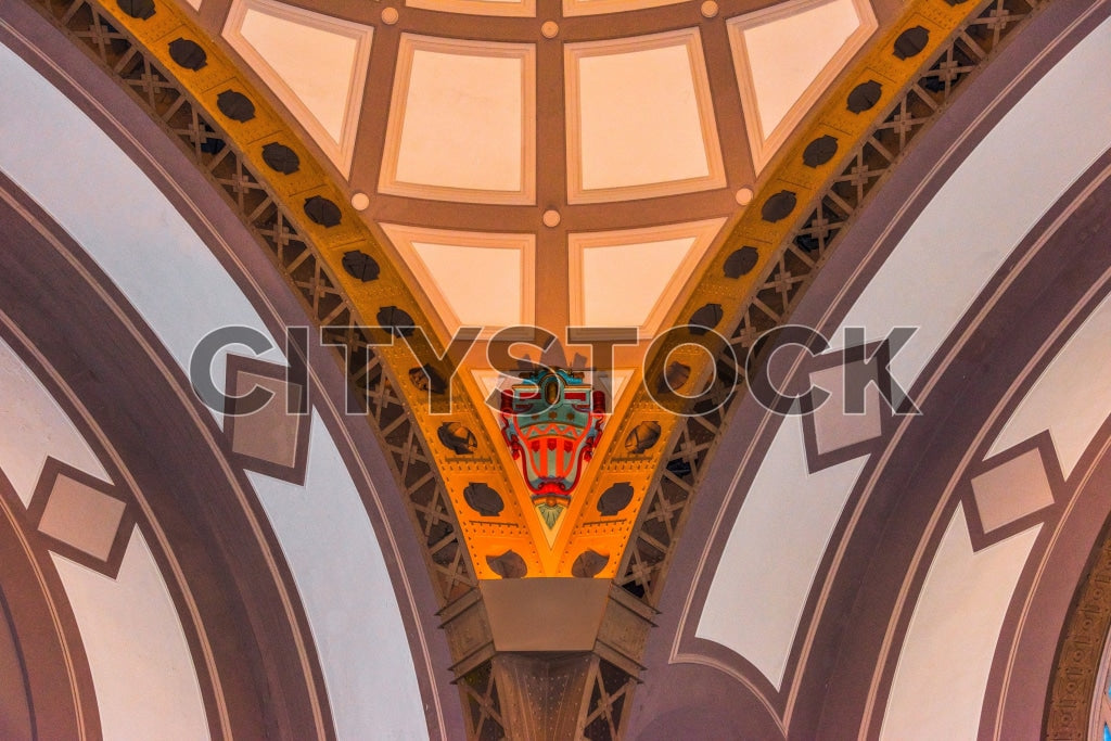 Art deco ceiling design with geometric patterns in Chattanooga