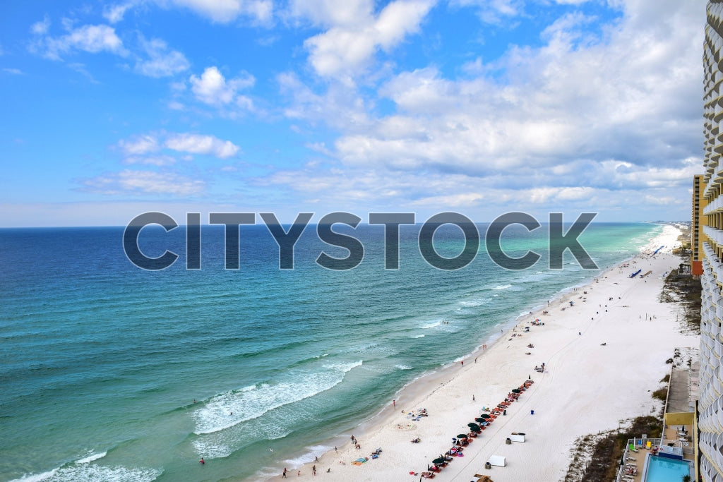 Drone Aerial Beach View Of Destin Florida Usa Image
