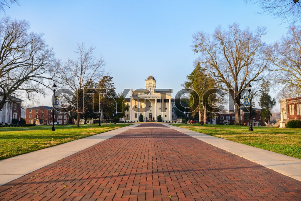 Historic public building in Gaffney SC under a clear blue sky