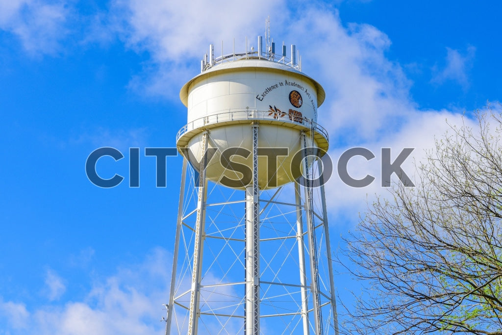 Gaffney SC Water Tower with Excellence in Academics Logo
